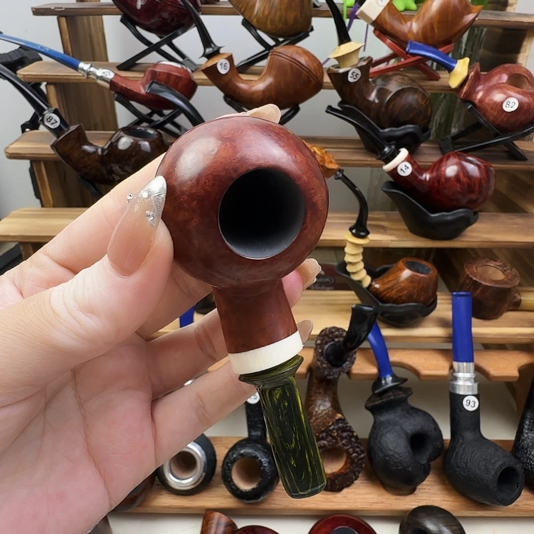 石楠木手工苹果空腔烟斗