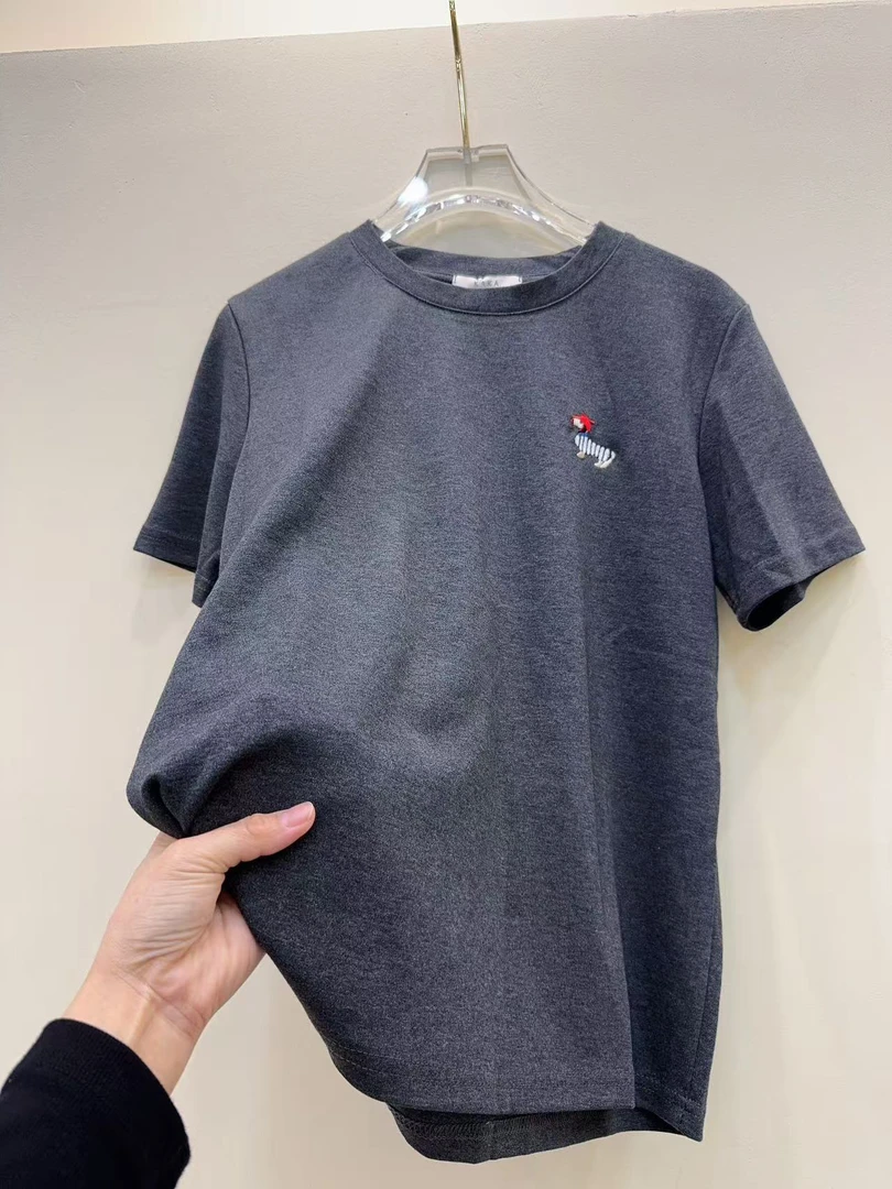 【肉总】刺绣小马短袖上衣