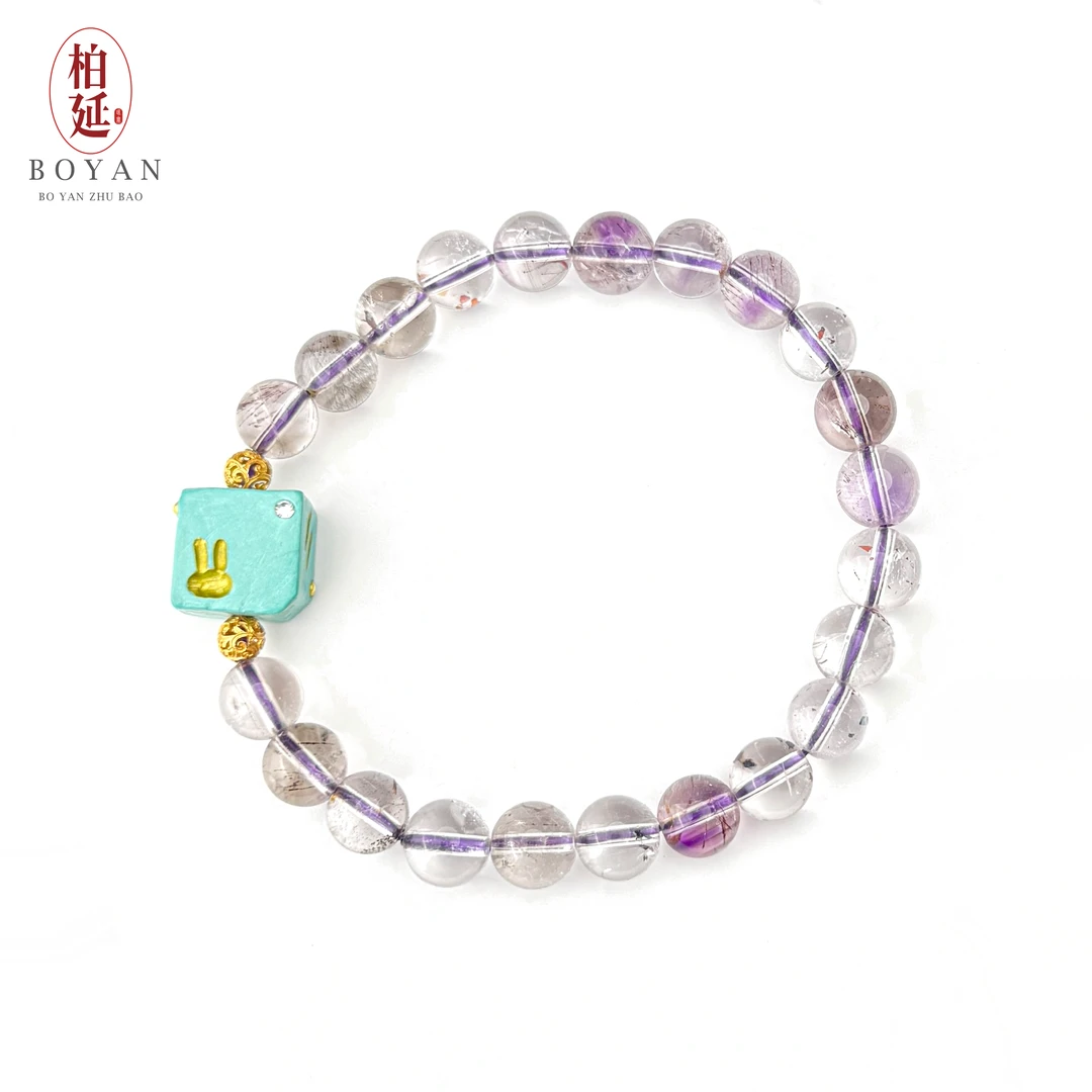 【均衡七轮】天然水晶超七手串时尚原创设计百搭精美女款小众BY2375