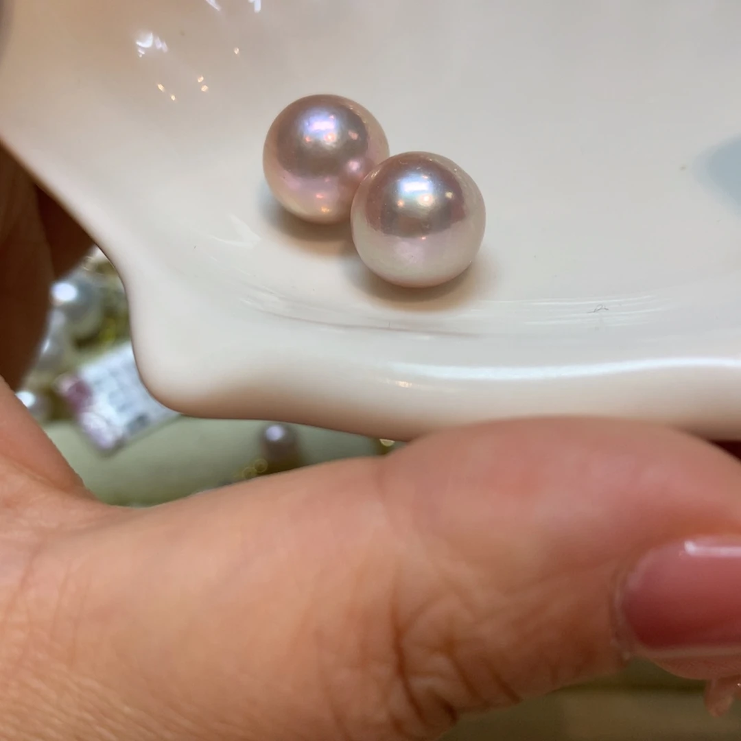 淡水珍珠耳饰银S925镶嵌