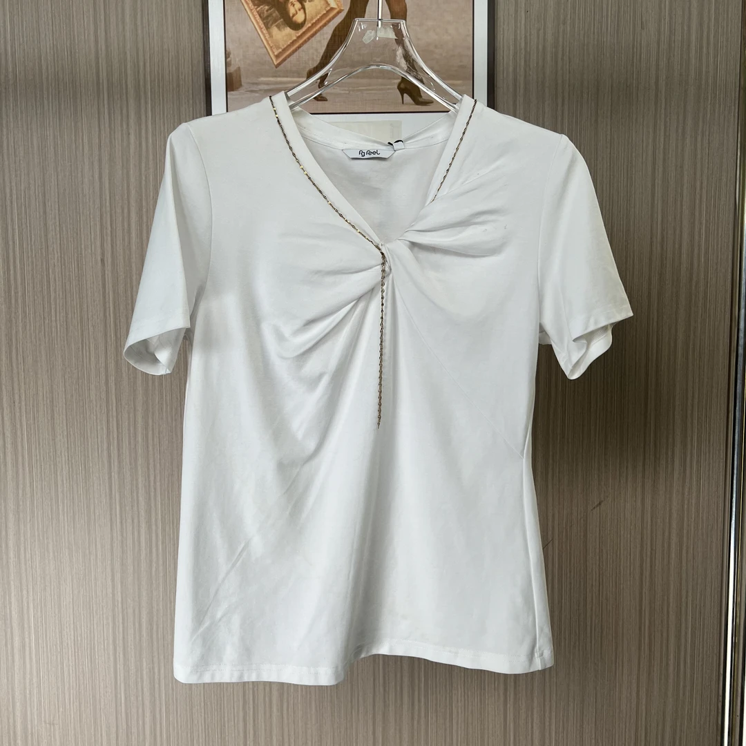 8749品牌撤柜女装FG时尚设计款短袖T恤