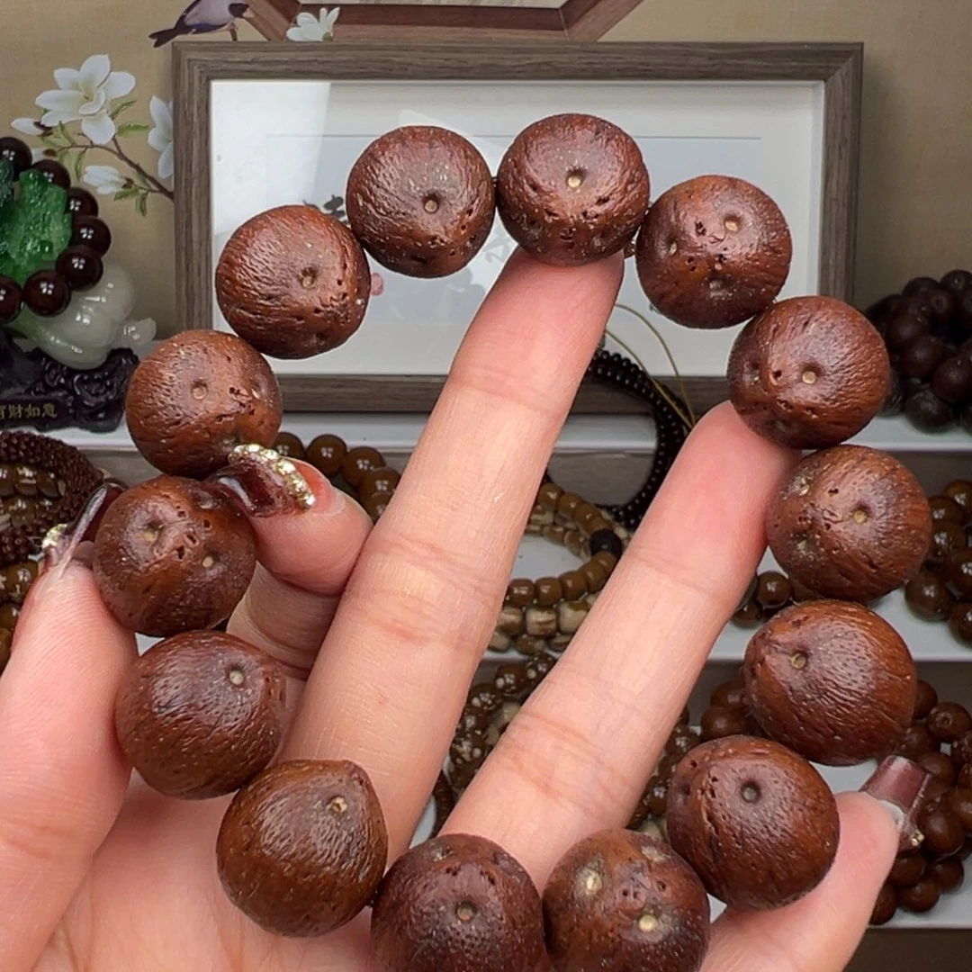 紫金鼠手串久*卡17半实心原皮