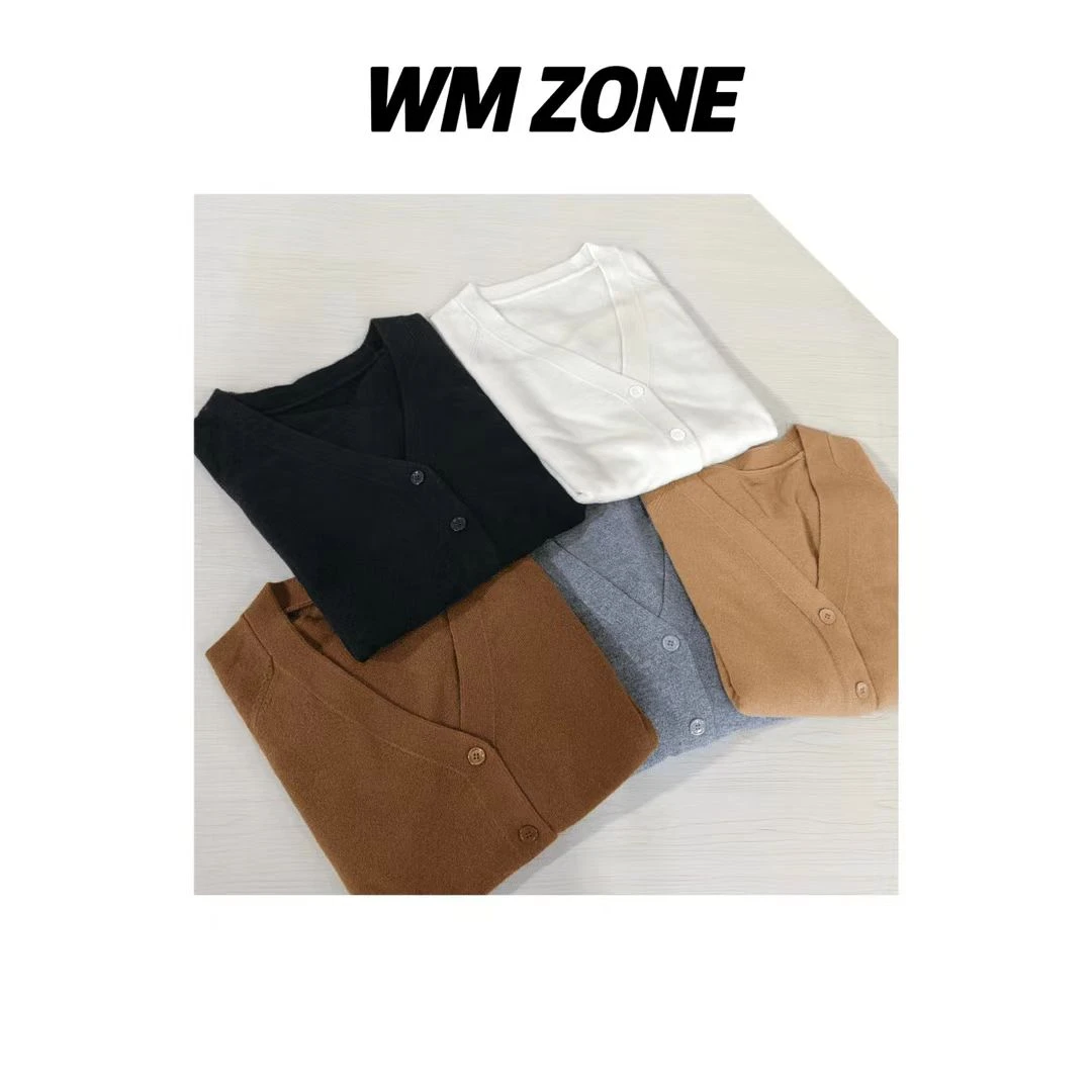 虎儿 3-2388 纯色蝙蝠袖V领针织开衫