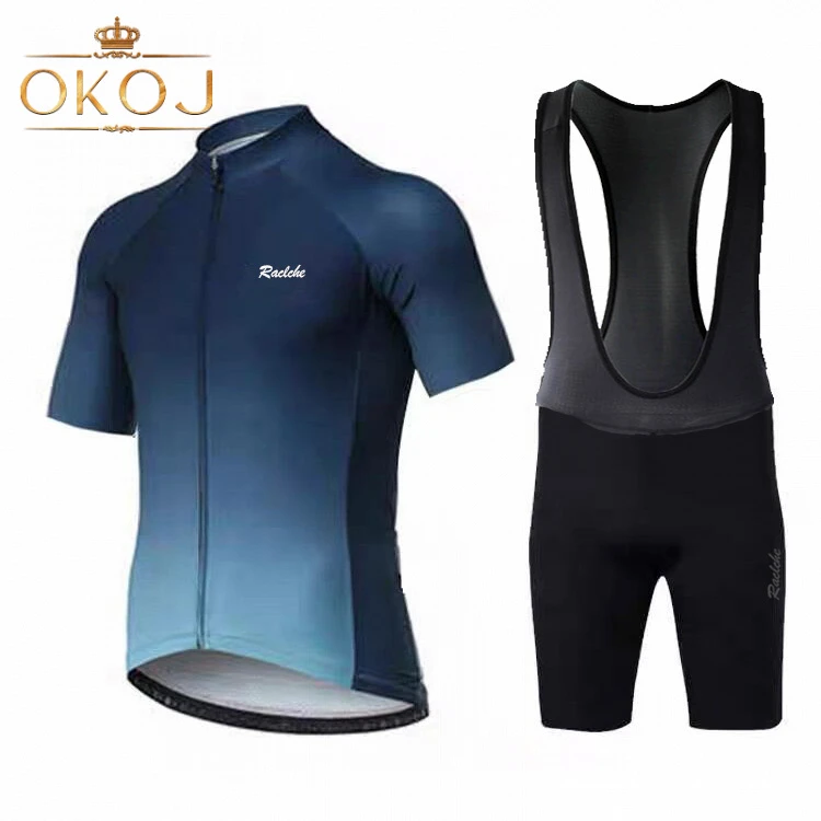 OKOJ速干骑行服套装男女款夏季短袖薄款透气公路自行车骑行衣服