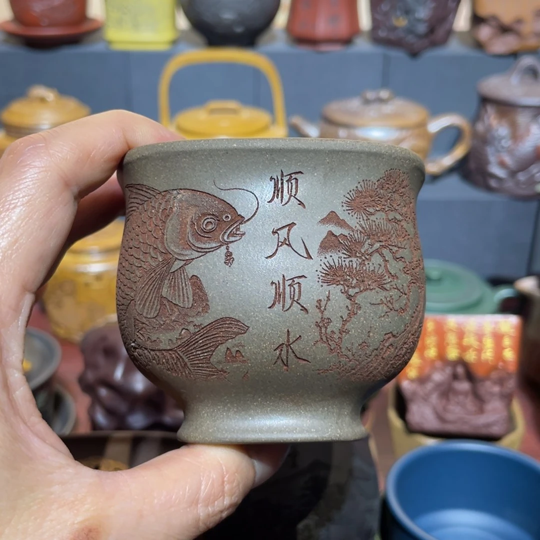 原矿紫砂手工主人杯