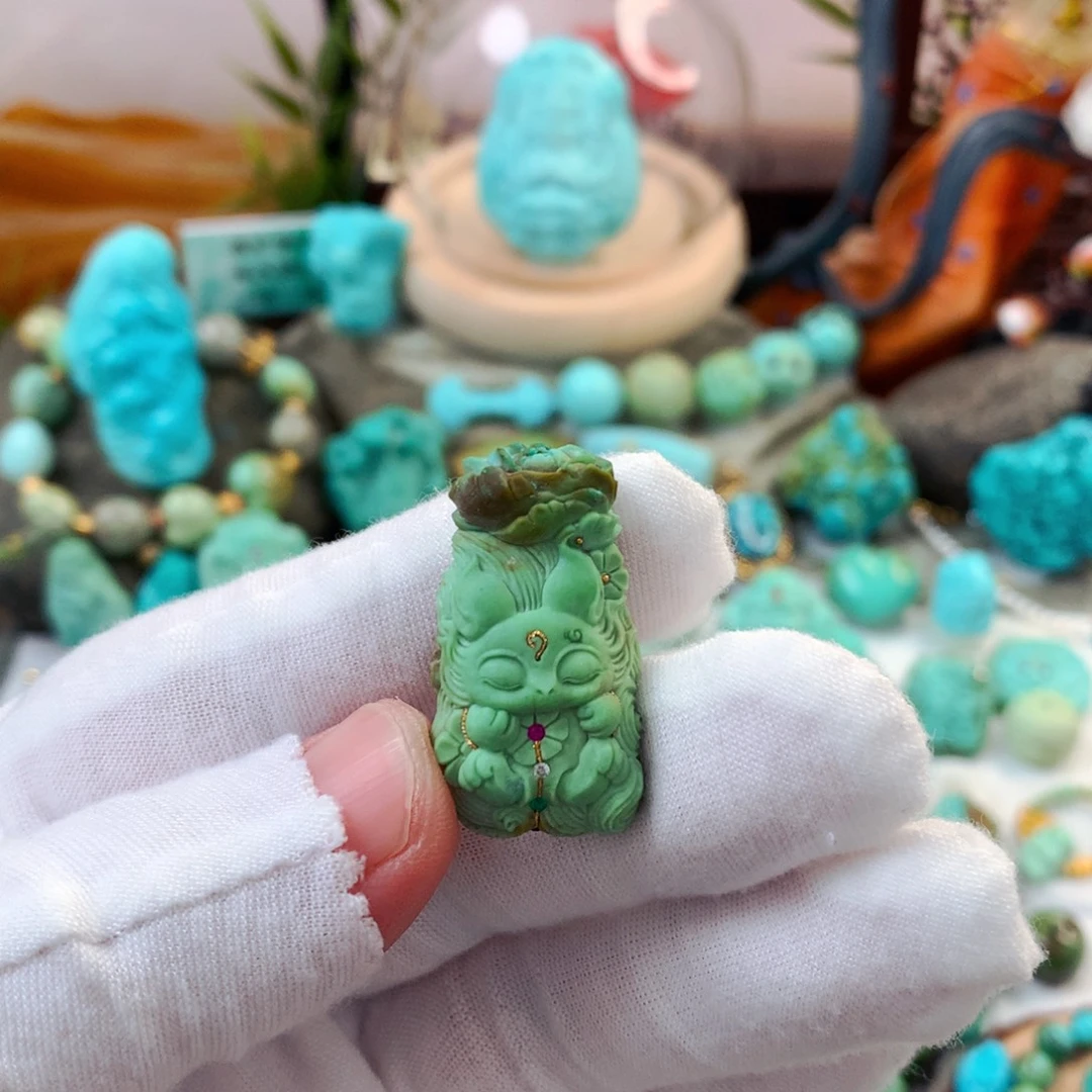 绿松石未镶嵌珠宝半成品