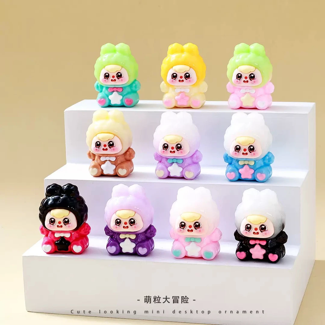 【许愿+对碰+九宫格】双色坐姿抱抱豆包猫猫滴胶车载桌面摆件