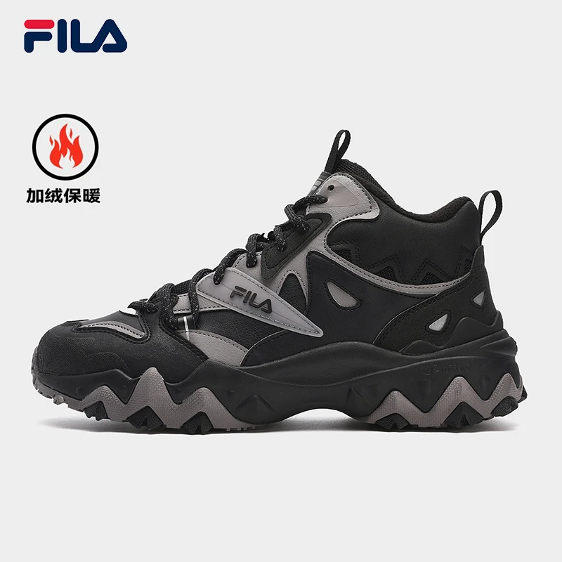 Fila/斐乐男鞋高帮欧克漫加绒运动秋季新款休闲老爹鞋F62M442194F
