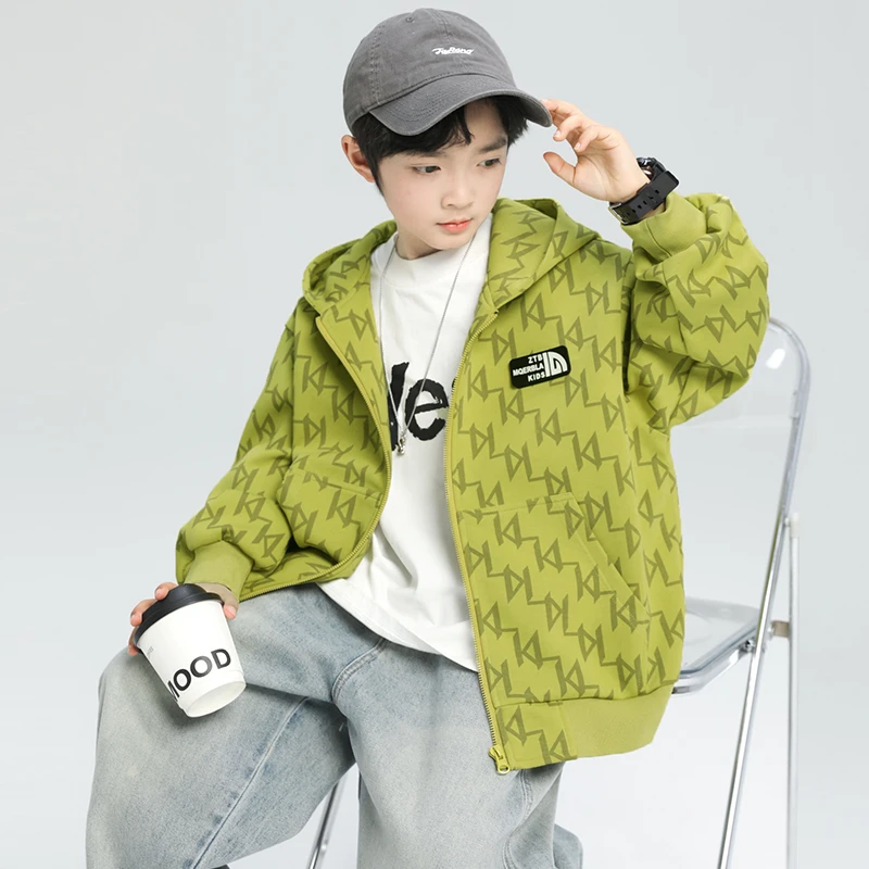 儿童装男童秋装外套春秋款2025新款中大童帅气男孩炸街秋季洋气潮
