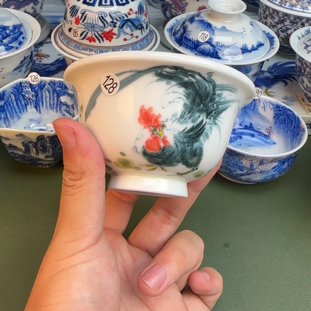 彦祖纯手工手绘茶具128