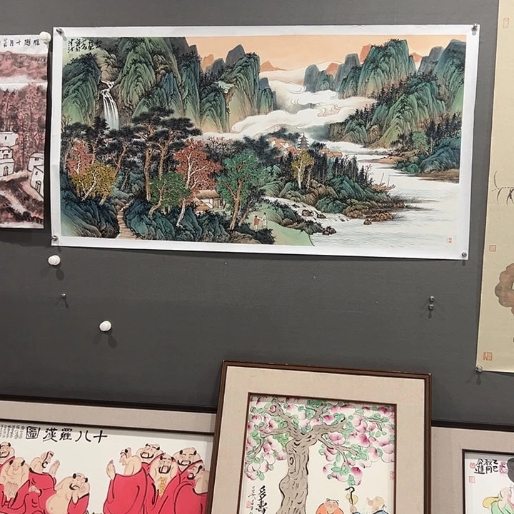 华***信国画魏云飞老师山水画作品