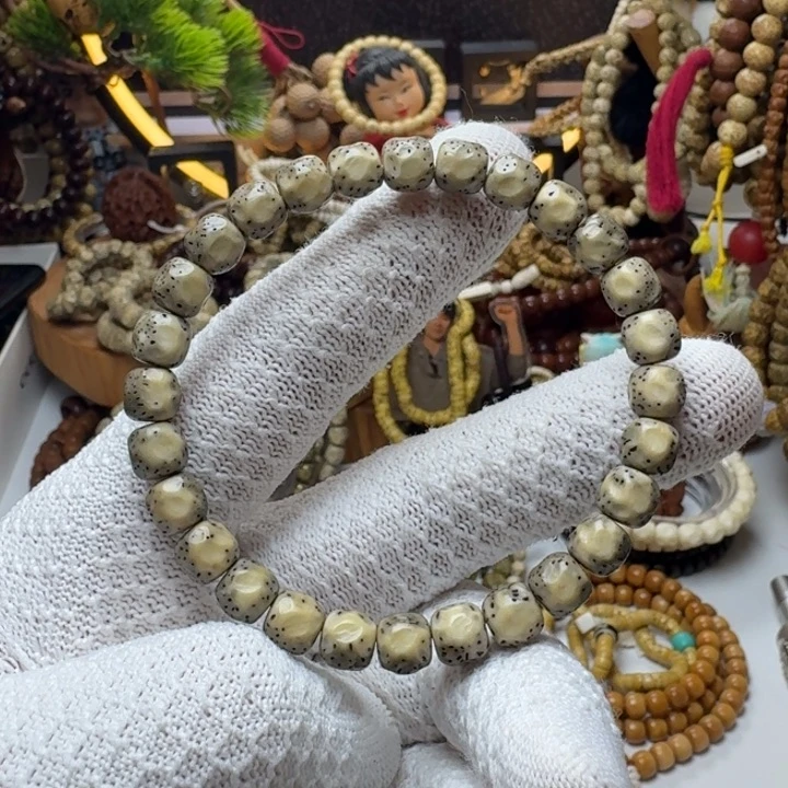 手串星月菩提4号车尺寸8.7石玉无相单圈