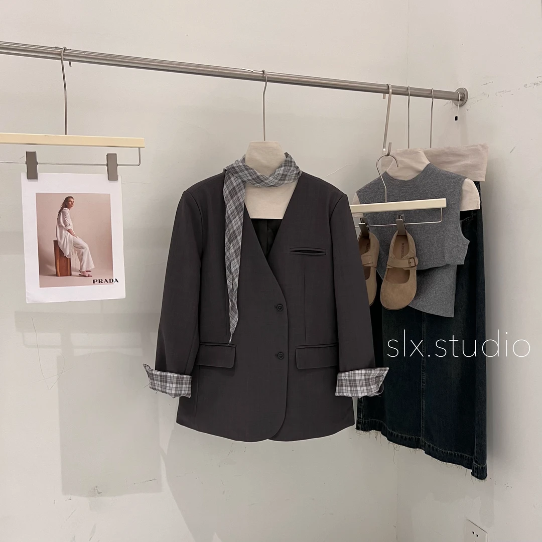 slx@ 90182 格子西装外套
