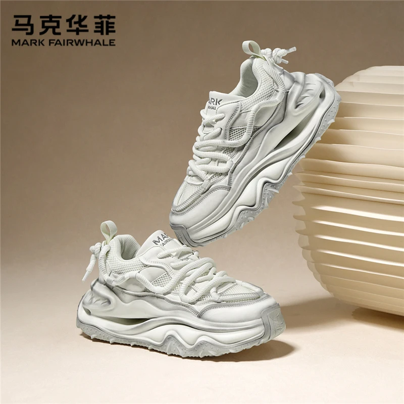 马克华菲老爹鞋男士秋季新款潮流透气运动休闲鞋男生百搭增高潮鞋