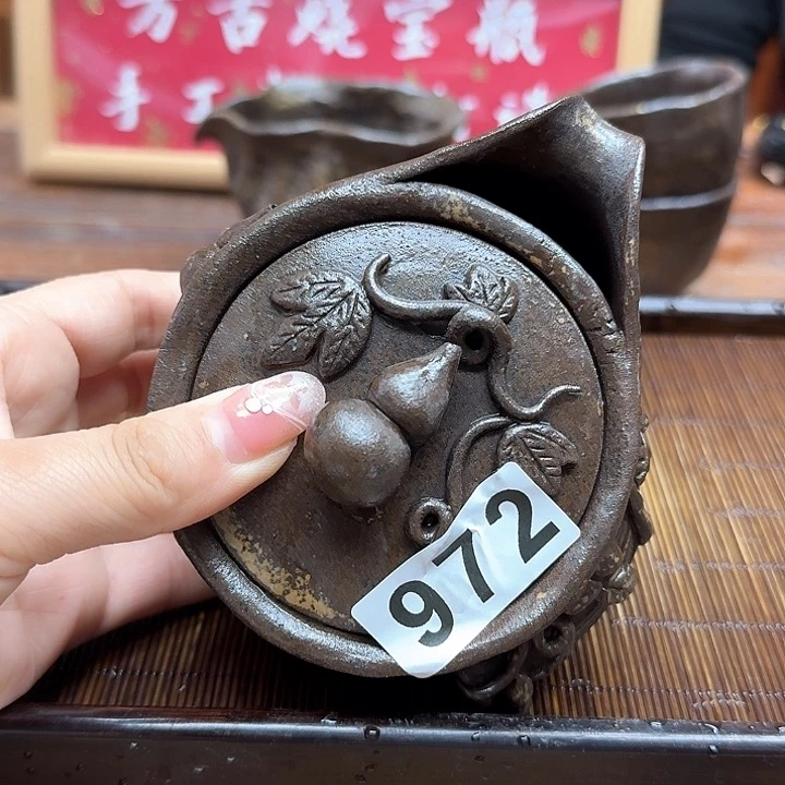 纯手工制作粗陶茶具龙***?