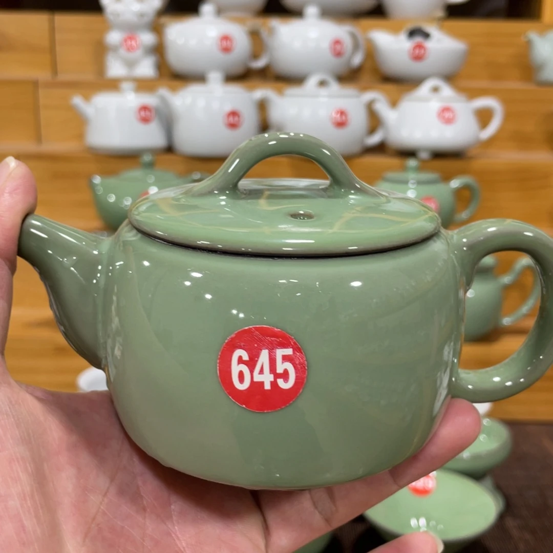 微瑕陶瓷茶壶茶杯家用