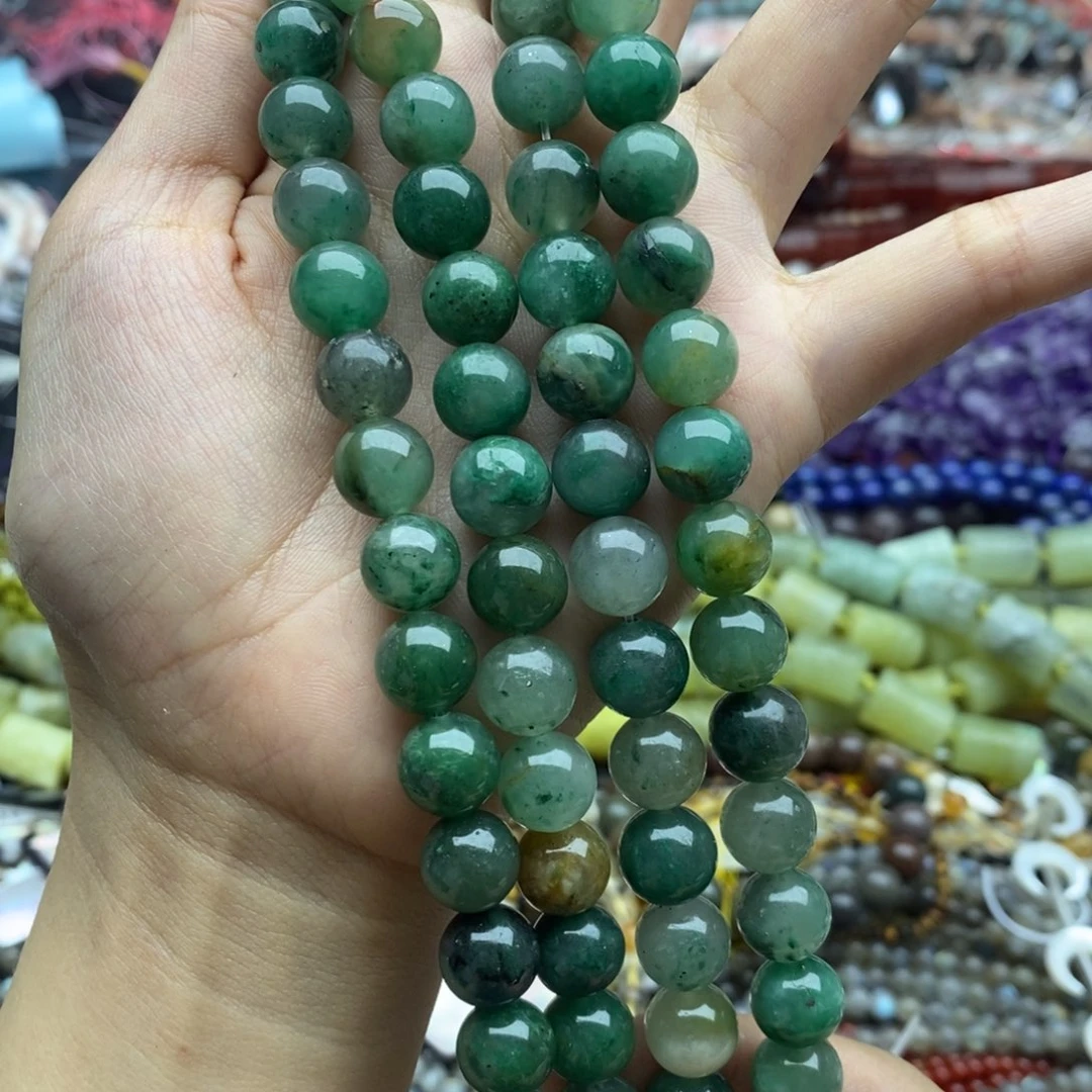 玛瑙/玉髓未镶嵌珠宝半成品两个装纯天然非洲翠圆珠10mm