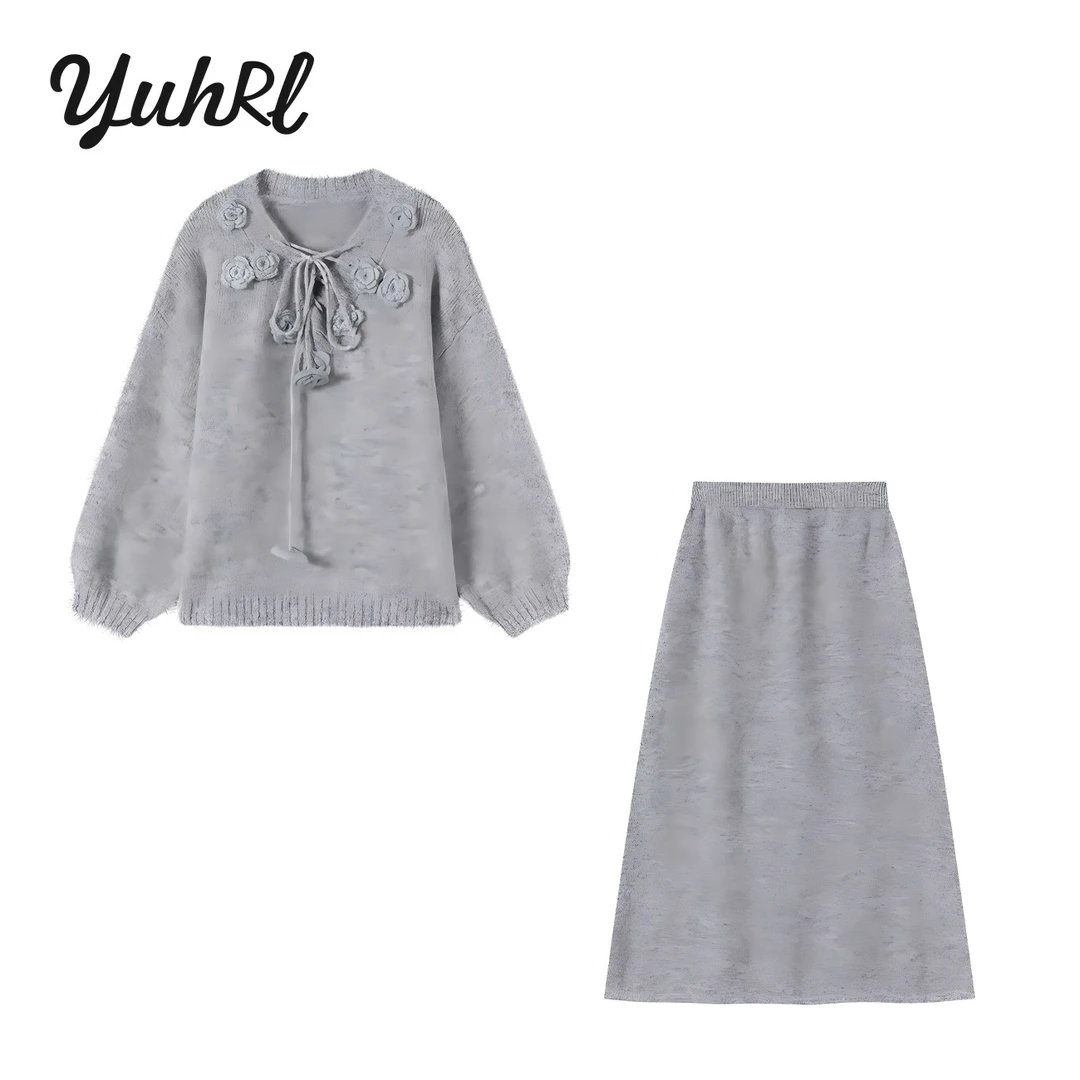 【遇幻YUHRL】秋冬设计师新款休闲保暖绑带设计套装#25224