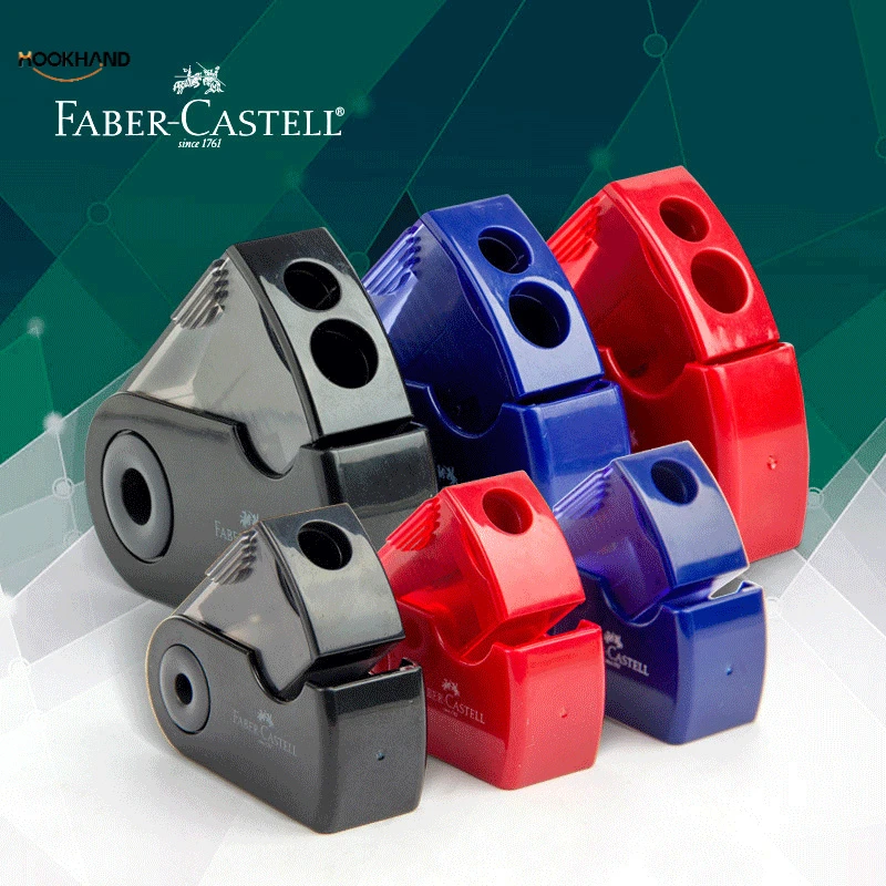 小巧可爱辉柏嘉专用瓢虫造型双孔塑料美术生转笔刀