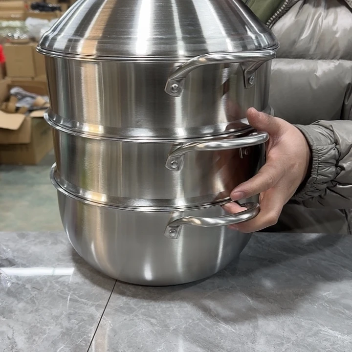 汤蒸锅30厘米加厚三层高颜值