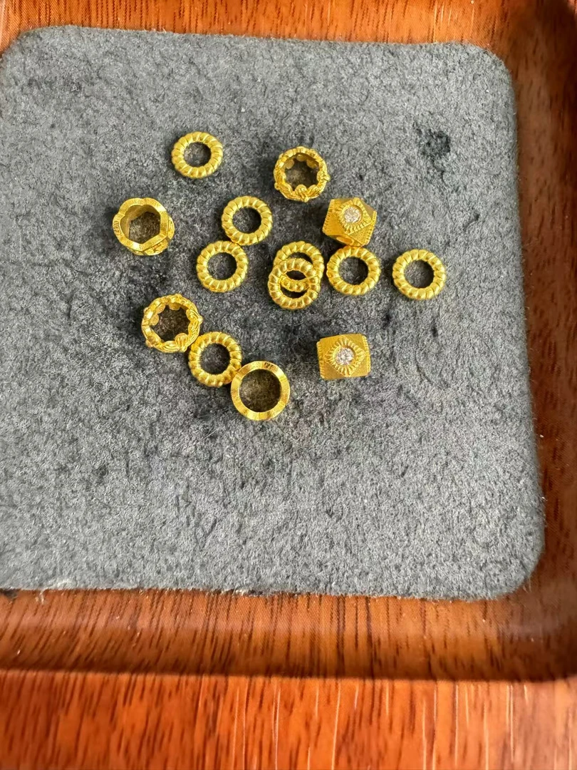 足金999 六字箴言麻花跑环