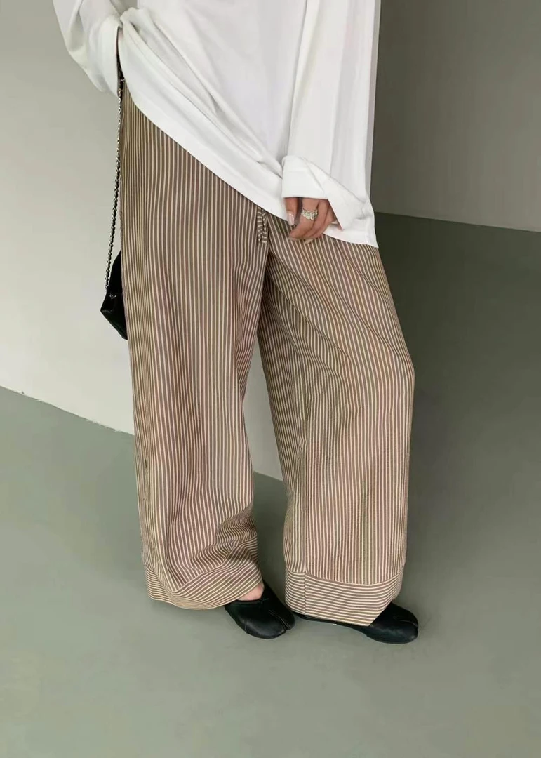 【清仓款】条纹抽绳休闲裤g4942