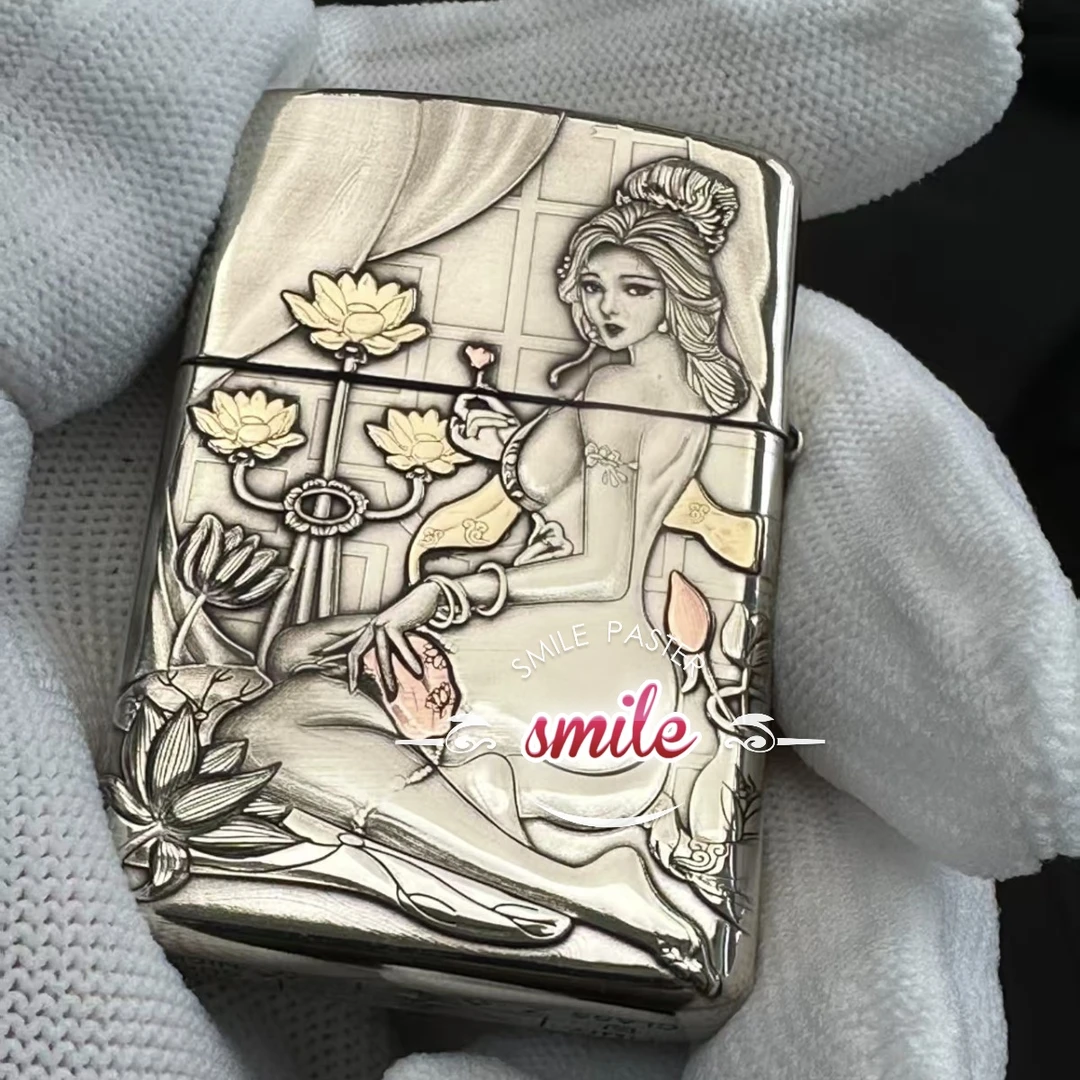 zorro四大名妓(陈圆圆)二代902S纯白黄紫铜浮雕镶嵌佐罗铜机