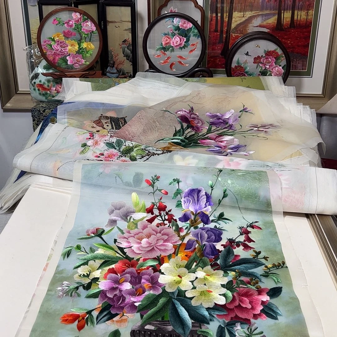 刺绣纯手工刺绣画