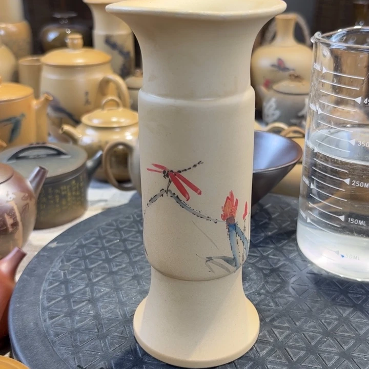 建水紫陶小花器微瑕