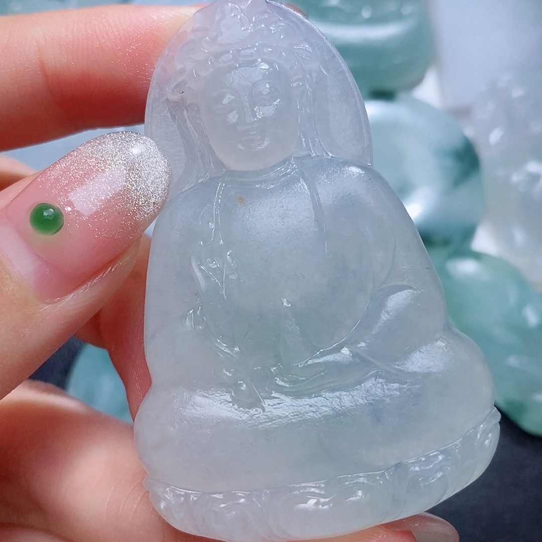 定制翡翠未镶嵌毛货付款后联系客服确认抛光