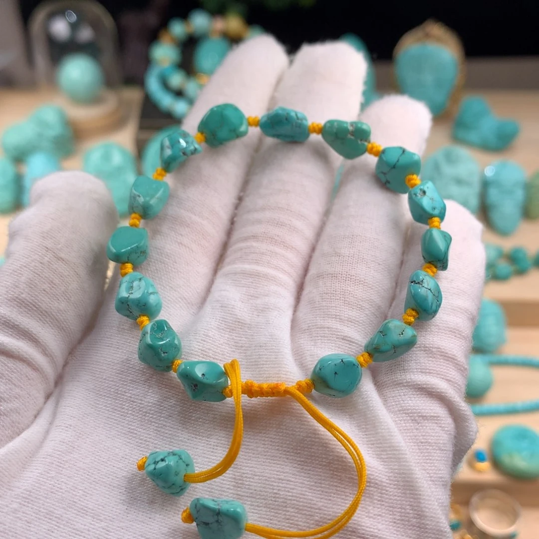 绿松石未镶嵌随形手链