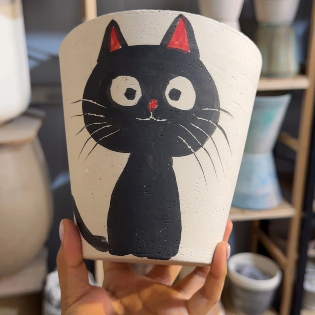 懒***～景德镇桌面陶瓷花盆