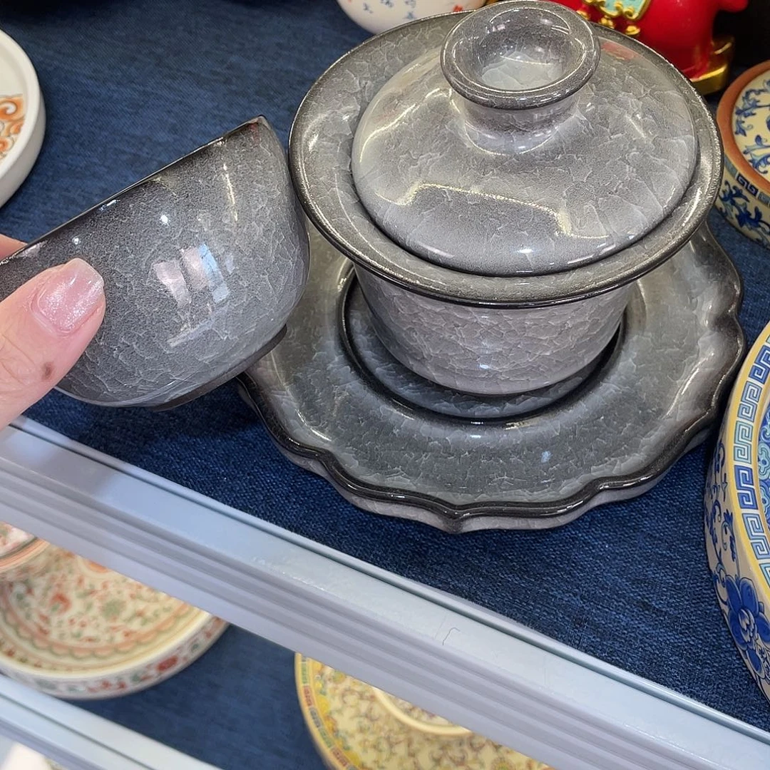 陶景德陶瓷盖碗茶具