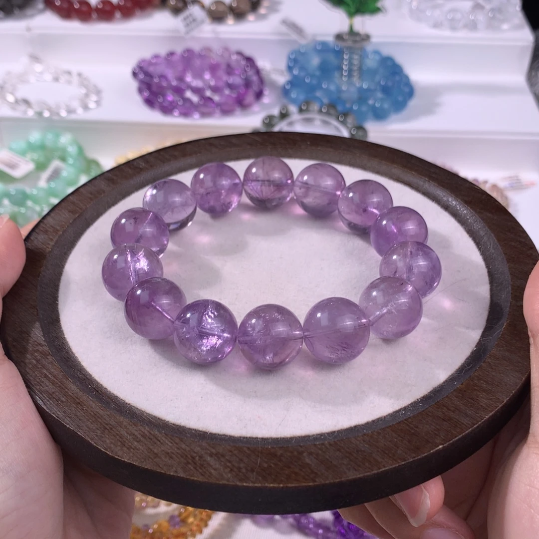 宾***妮紫晶手链未镶嵌16mm紫水晶