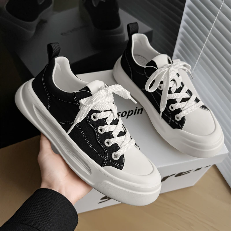 2025新款休闲小众增高时尚百搭帆布板鞋轻便透气夏季韩版潮流