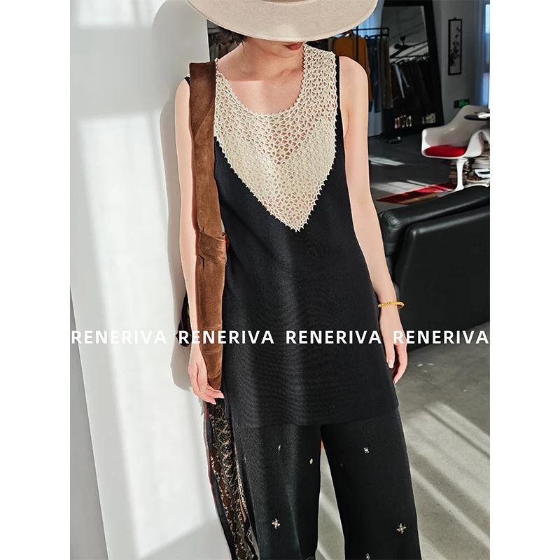 ReneRiva买手店 Riva 美丽织物系列优雅镂空针织上衣