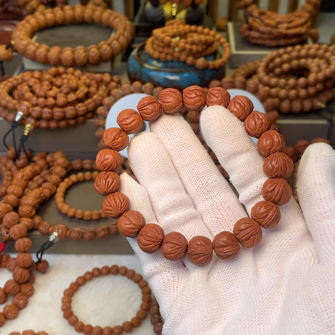 主***）手串桃核秦岭龙纹