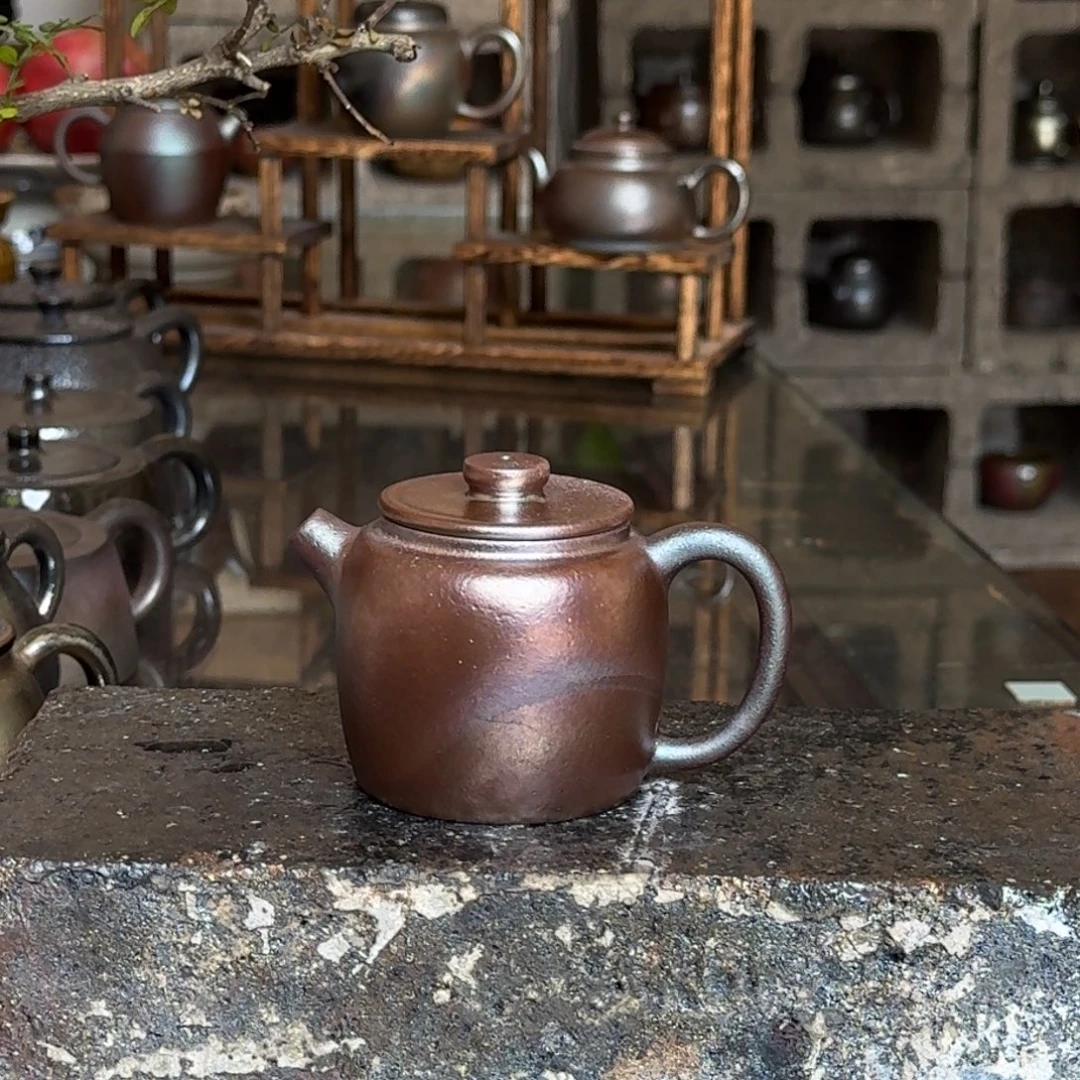 建水紫陶紫泥柴烧茶具