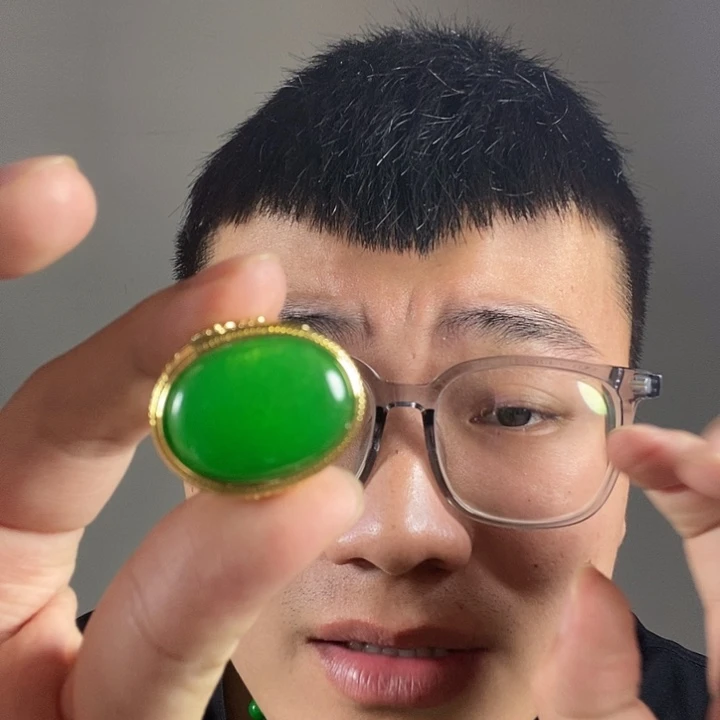 未镶嵌戒指翡翠高端时尚大鸽子蛋戒指