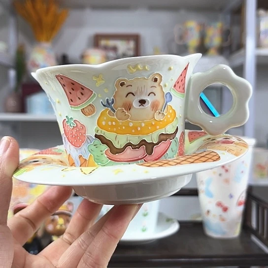 手绘高温釉下彩陶瓷