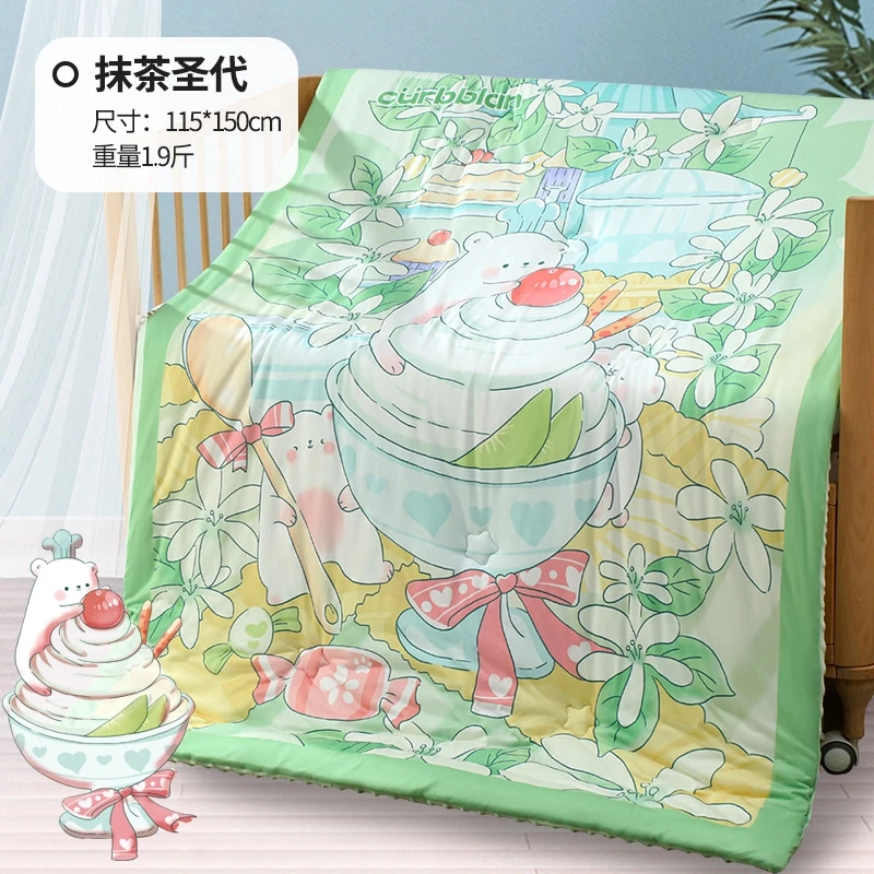 手绘安抚豆豆被婴儿被子儿童豆豆毯空调被幼儿园宝宝春夏盖毯