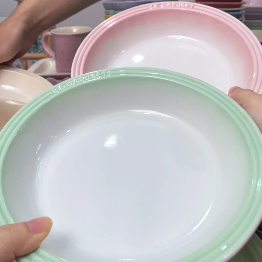 瓷片微瑕2个8英寸草帽盘