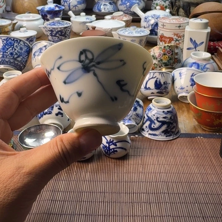 青花瓷器杯子茶具