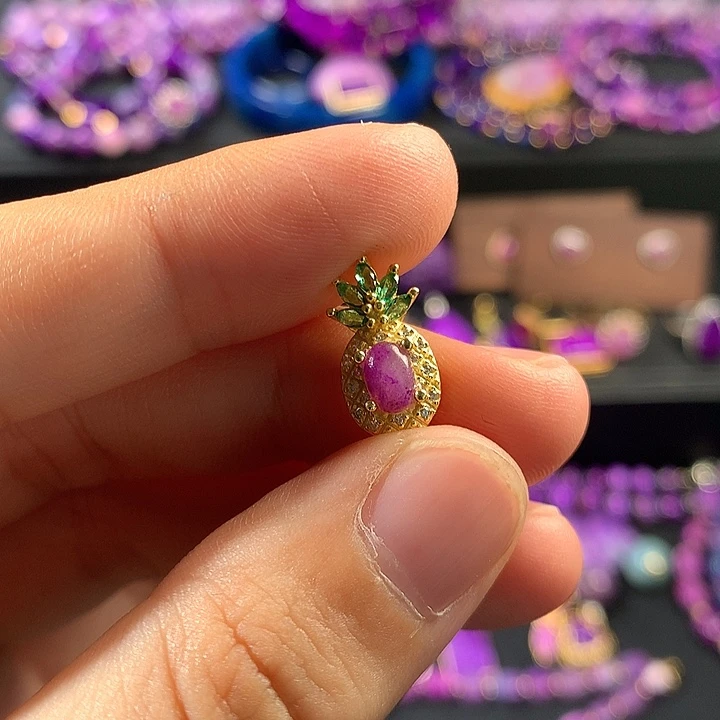 银S925镶嵌苏纪石（舒俱来）配件