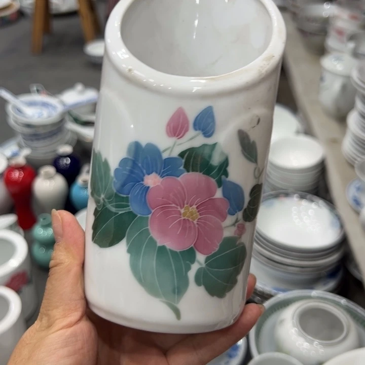 醴陵高温瓷手绘，小瑕疵无磕碰