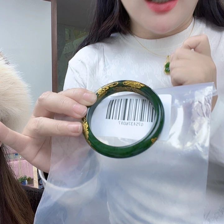 和田玉未镶嵌手镯64.5