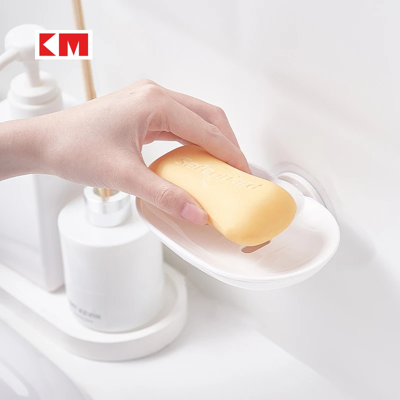 高颜值肥皂盒香皂架卫生间壁挂式免打孔双层沥水香皂盒墙上收纳架