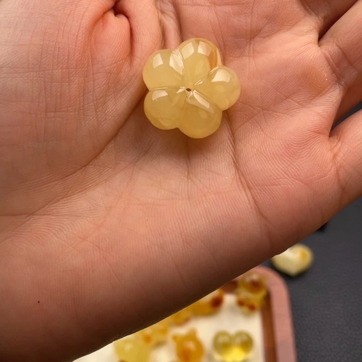 琥珀未镶嵌颈饰蜜蜡