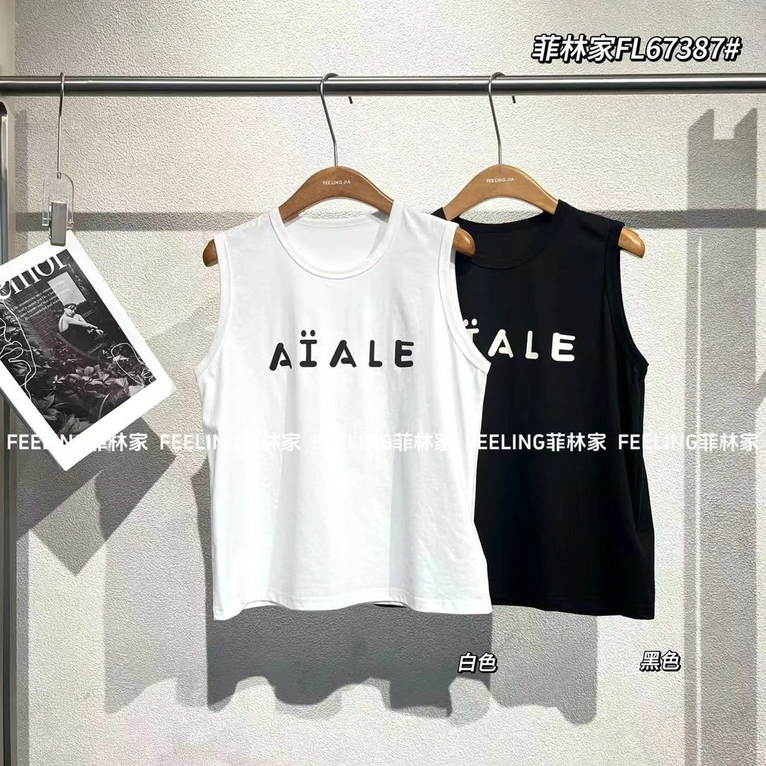 菲林家FL 67387【智性背心】 百搭简约字母背心