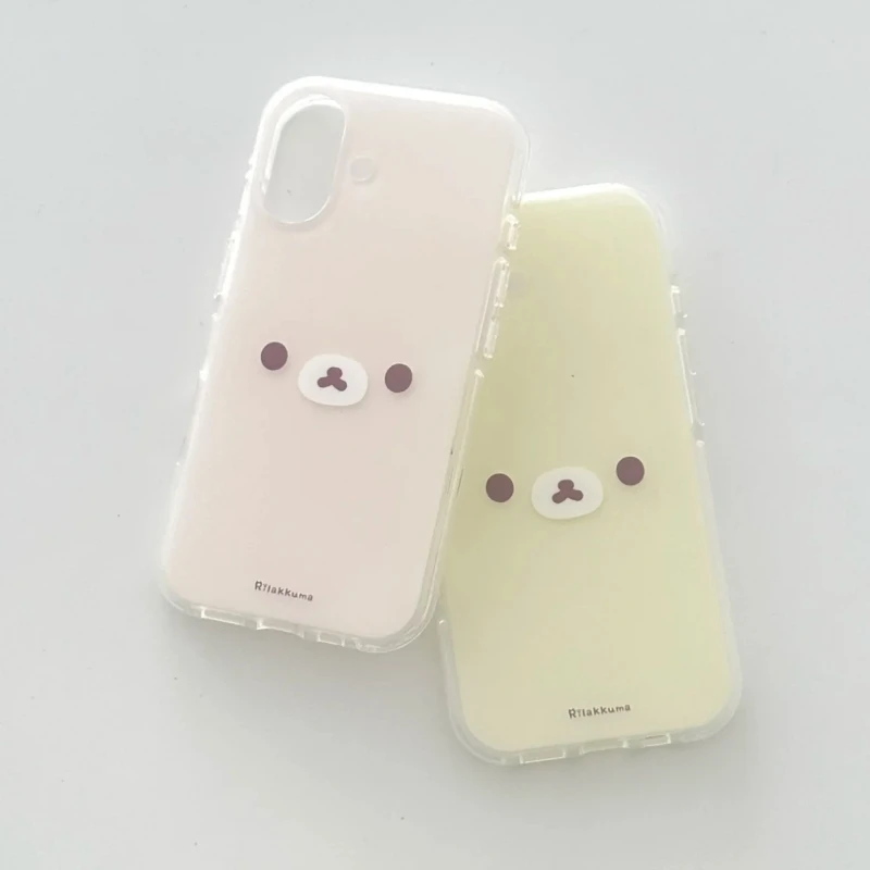 奥菲顿可爱小熊表情适用iPhone16大孔手机壳华为vivo小米15oppo套